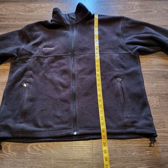 Columbia Fleece Zip-Up Jacket with Draw String Waste Mens XL - Picture 4 of 7